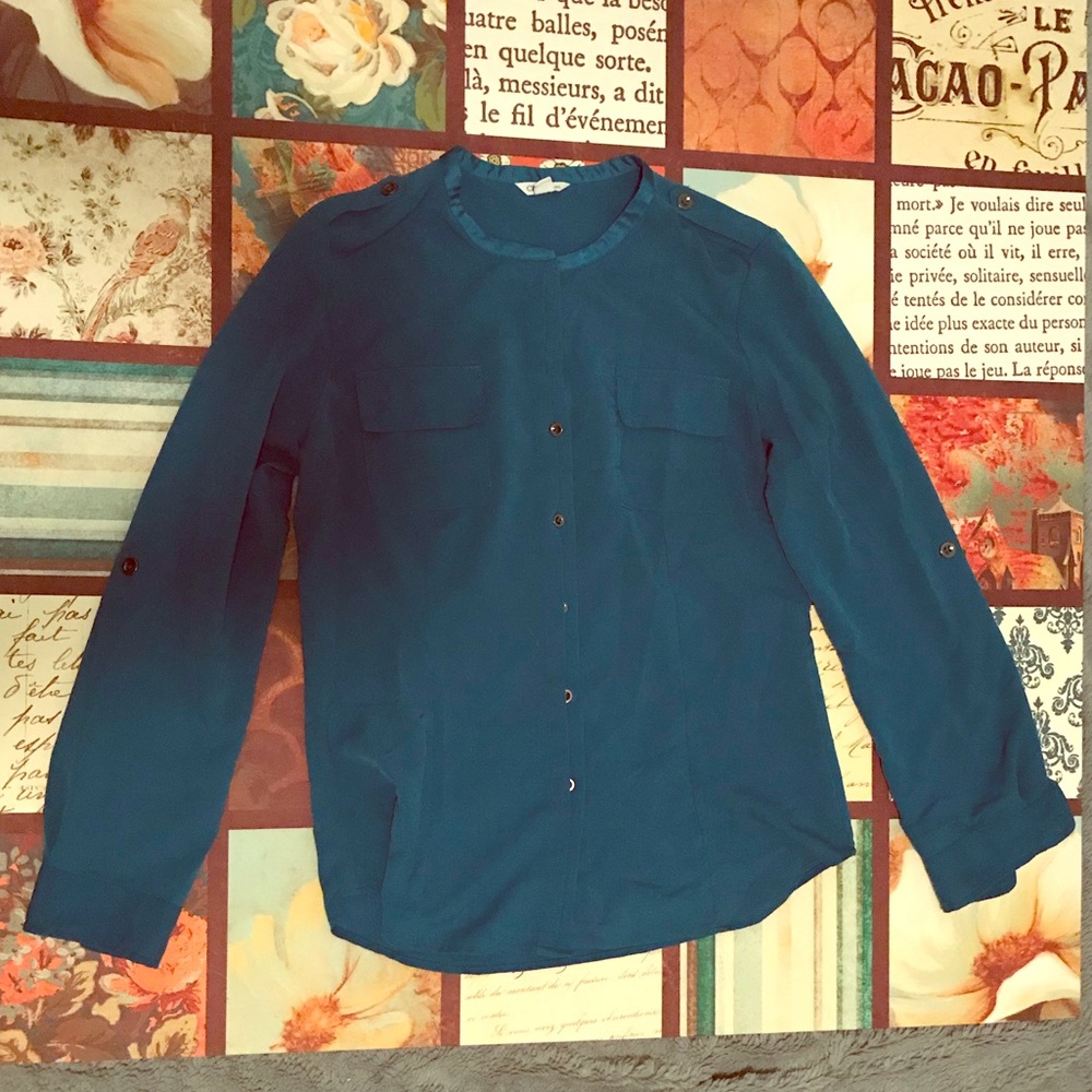 Calvin Klein long sleeve button up blouse